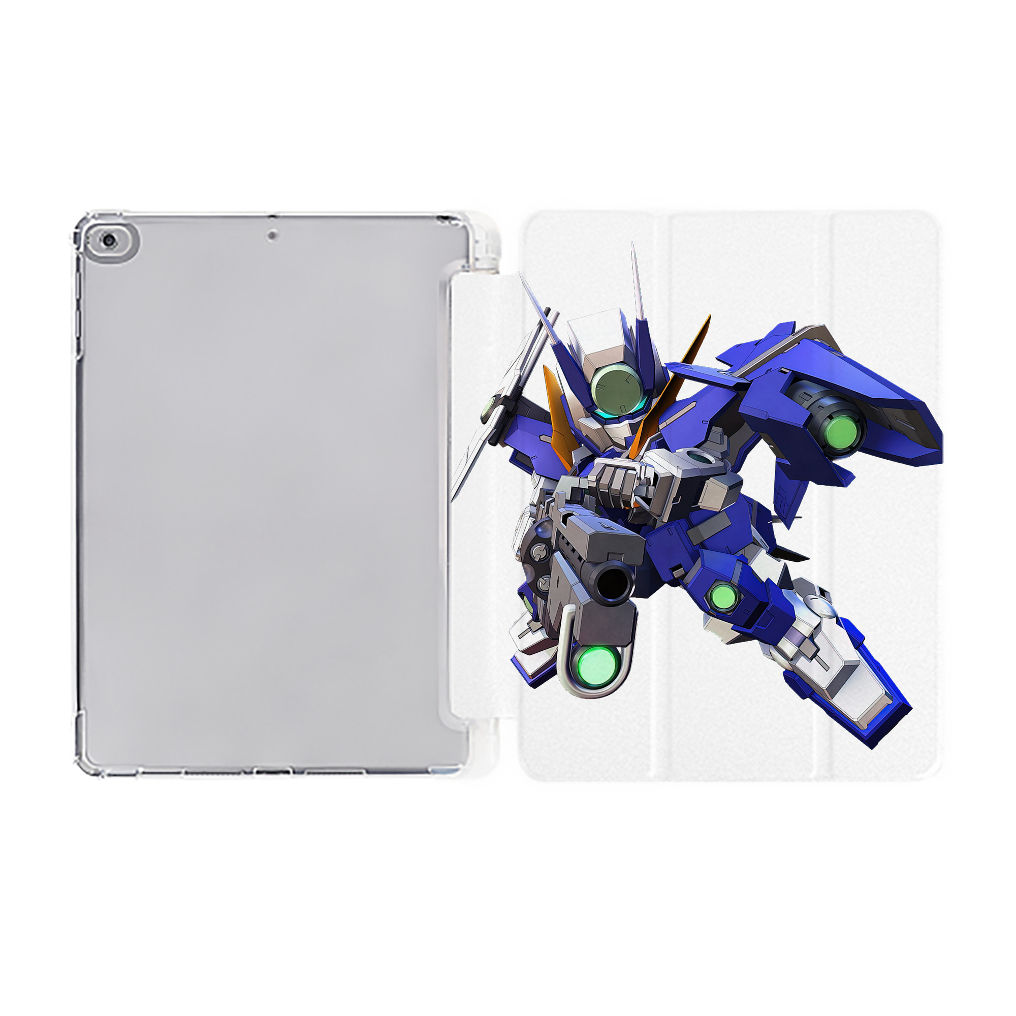 （画像用） 機動戦士ガンダム Mobile Suit Gundam IPad ケース ペン収納付き 三つ折りスタンド PUレザー×シリコン 対応機種9.5/10.5/10.9インチ
